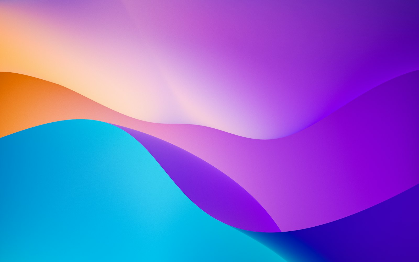 Abstract blue, orange, and yellow fluid shapes